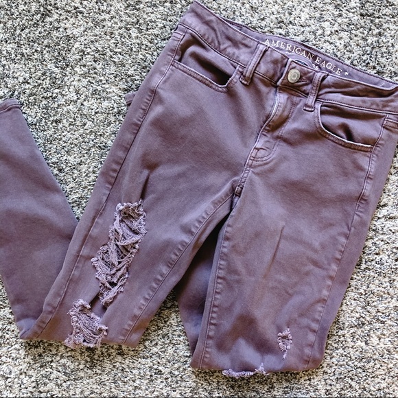 AMERICAN EAGLE DISTRESSED JEGGINGS - Picture 2 of 5